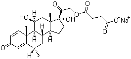 6alpha-Methylprednisolone sodium succinate molecular structure (CAS 2375-03-3)