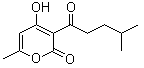 4-羟基-6-甲基-3-(4-甲基-1-氧代戊基)-2H-吡喃-2-酮分子结构 (CAS 23800-56-8)