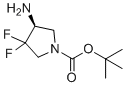 2-甲基-2-丙基(4S)-4-氨基-3,3-二氟-1-吡咯烷羧酸酯分子结构 (CAS 2381400-91-3)