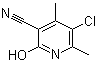 结构式 CAS# 23819-92-3, 5-氯-2-羟基-4,6-二甲基烟腈