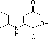 3-乙酰基-4,5-二甲基-1H-吡咯-2-羧酸分子结构 (CAS 2386-33-6)