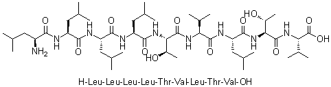 L-Leucyl-L-leucyl-L-leucyl-L-leucyl-L-threonyl-L-valyl-L-leucyl-L-threonyl-L-valine molecular structure (CAS 238736-52-2)