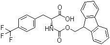 Fmoc-D-4-三氟甲基苯丙氨酸分子结构 (CAS 238742-88-6)