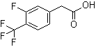 3-氟-4-(三氟甲基)苯基乙酸分子结构 (CAS 238754-67-1)