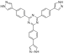 2,4,6-三(4-(1H-吡唑-4-基)苯基)-1,3,5-三嗪分子结构 (CAS 2396570-49-1)