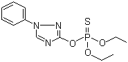 structure of CAS# 24017-47-8, Triazophos;O,O-Diethyl O-(1-phenyl-1H-1,2,4-triazol-3-yl) phosphorothioate; Diethyl O-(1-phenyl-1H-1,2,4-triazol-3-yl) phosphorothioate; Phenyl-1,2,4-triazolyl-3-(O,O-diethyl thionophosphate); Hostathion; Triazofos