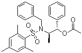 N-[(1R,2S)-2-(乙酰氧基)-1-甲基-2-苯基乙基]-2,4,6-三甲基-N-(苯基甲基)苯磺酰胺分子结构 (CAS 240423-53-4)