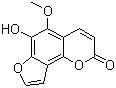 6-Hydroxy-5-methoxy-2H-furo[2,3-h]-1-benzopyran-2-one molecular structure (CAS 24099-30-7)