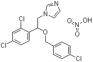 Econazole nitrate molecular structure (CAS 24169-02-6)