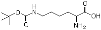 N(e)-Boc-L-赖氨酸分子结构 (CAS 2418-95-3)