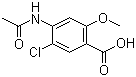 4-Acetamido-5-chloro-2-methoxybenzoic acid molecular structure (CAS 24201-13-6)
