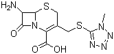 structure of CAS# 24209-38-9, 7-Amino-3-(1-methyltetrazol-5-ylthiomethyl)-3-cephem-4-carboxylic acid;7-TMCA