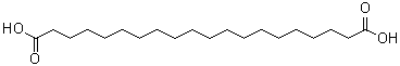 structure of CAS# 2424-92-2, 1,20-Eicosanedioic acid;C 20; C 20 fatty acid; Eicosan-1,20-dioic acid; Octadecamethylenedicarboxylic acid; SL 20-90; SL 20-93; SL 20-99