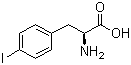 structure of CAS# 24250-85-9, L-4-Iodophenylalanine;4-Iodo-L-phenylalanine; (S)-2-Amino-3-(4-iodophenyl)propanoic acid
