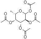 1,2,3,4-四-O-乙酰基-L-吡喃岩藻糖分子结构 (CAS 24332-95-4)