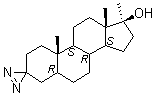(5beta,17beta)-17-甲基-螺[雄甾烷-3,3'-[3H]双吖丙啶]-17-醇分子结构 (CAS 2435-90-7)