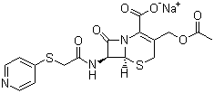 头孢匹林钠分子结构 (CAS 24356-60-3)