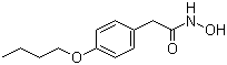 structure of CAS# 2438-72-4, Bufexamac;4-Butoxy-N-hydroxybenzeneacetamide; 2-(p-Butoxyphenyl)acetohydroxamic acid