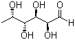 L-(-)-岩藻糖分子结构 (CAS 2438-80-4)