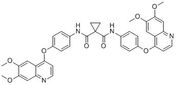 structure of CAS# 2439164-91-5, cabozantinibimpurity16;1-N,1-N'-bis[4-(6,7-dimethoxyquinolin-4-yl)oxyphenyl]cyclopropane-1,1-dicarboxamide