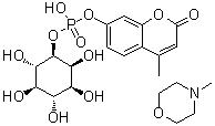 myo-Inositol 1-(4-methyl-2-oxo-2H-1-benzopyran-7-yl hydrogen phosphate) compd. with 4-methylmorpholine molecular structure (CAS 244145-23-1)