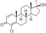 4-氯去氢甲基睾酮分子结构 (CAS 2446-23-3)