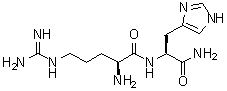 L-精氨酰-L-组胺酰胺分子结构 (CAS 244765-93-3)