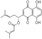 结构式 CAS# 24502-79-2, beta,beta-二甲基丙烯酰紫草素
