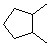 1,2-二甲基环戊烷分子结构 (CAS 2452-99-5)