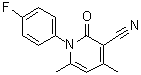 1-(4-氟苯基)-1,2-二氢-4,6-二甲基-2-氧代-3-吡啶甲腈分子结构 (CAS 24522-49-4)