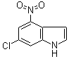 结构式 CAS# 245524-95-2, 6-氯-4-硝基-1H-吲哚