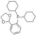 structure of CAS# 246158-59-8, 2-(2-Dicyclohexylphosphinophenyl)-1,3-dioxolane