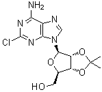 2-氯-2',3'-O-异丙亚基腺苷分子结构 (CAS 24639-06-3)