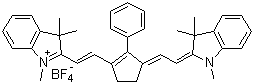 1,3,3-Trimethyl-2-((E)-2-(2-phenyl-3-[(E)-2-(1,3,3-trimethyl-1,3-dihydro-2H-indol-2-ylidene)ethylidene]-1-cyclopenten-1-yl)ethenyl)-3H-indolium tetrafluoroborate molecular structure (CAS 246517-72-6)