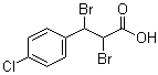 2,3-二溴-3-(4-氯苯基)丙酸分子结构 (CAS 24653-99-4)