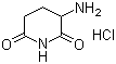 3-氨基-2,6-哌啶二酮盐酸盐分子结构 (CAS 24666-56-6)