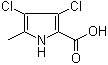 3,4-二氯-5-甲基-1H-吡咯-2-羧酸分子结构 (CAS 24691-30-3)