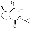 cis-1-Boc-3-methyl-pyrrolidine-2-carboxylic acid molecular structure (CAS 247219-81-4)