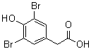 structure of CAS# 24744-58-9, 3,5-Dibromo-4-hydroxybenzeneacetic acid;2-(3,5-Dibromo-4-hydroxyphenyl)acetic acid; 3,5-Dibromo-4-hydroxyphenylacetic acid; NSC 293848