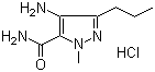 结构式 CAS# 247584-10-7, 4-氨基-1-甲基-3-丙基吡唑-5-甲酰胺盐酸盐