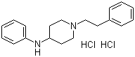 4-苯胺基-1-苯乙基哌啶二盐酸盐分子结构 (CAS 24775-76-6)