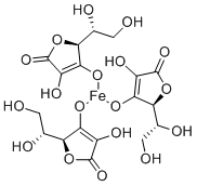 结构式 CAS# 24808-52-4, L-抗坏血酸铁(II)