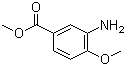 Methyl 3-amino-4-methoxybenzoate molecular structure (CAS 24812-90-6)