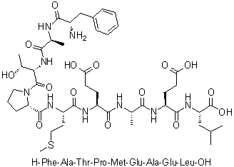 L-Phenylalanyl-L-alanyl-L-threonyl-L-prolyl-L-methionyl-L-alpha-glutamyl-L-alanyl-L-alpha-glutamyl-L-leucine molecular structure (CAS 248909-49-1)