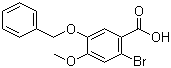 2-Bromo-4-methoxy-5-benzyloxybenzoic acid molecular structure (CAS 24958-42-7)