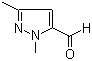 1,3-Dimethyl-1H-pyrazole-5-carbaldehyde molecular structure (CAS 25016-09-5)