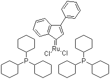 Bis(tricyclohexylphosphine)-3-phenyl-1H-inden-1-ylideneruthenium(IV) dichloride molecular structure (CAS 250220-36-1)