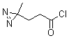 3-Methyl-3H-diazirine-3-propionyl chloride molecular structure (CAS 25055-90-7)