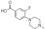 structure of CAS# 250683-76-2, 3-Fluoro-4-(4-methylpiperazin-1-yl)benzoic acid