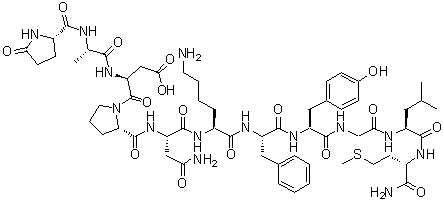 Physalaemin molecular structure (CAS 2507-24-6)